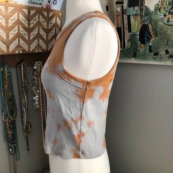 Shelbe Shop Earth Cropped Ribbed Tank Top - Tie Dye Organic Cotton - Picture 5 of 9